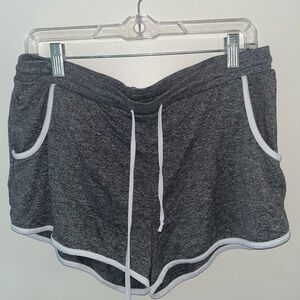 Gray and White Sleep Shorts No Boundaries